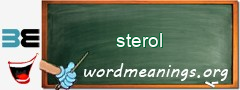 WordMeaning blackboard for sterol